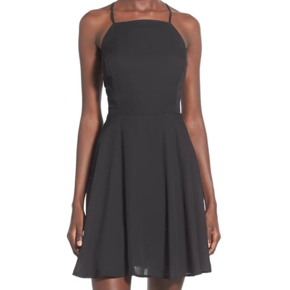 BP. Strappy Black Skater Dress